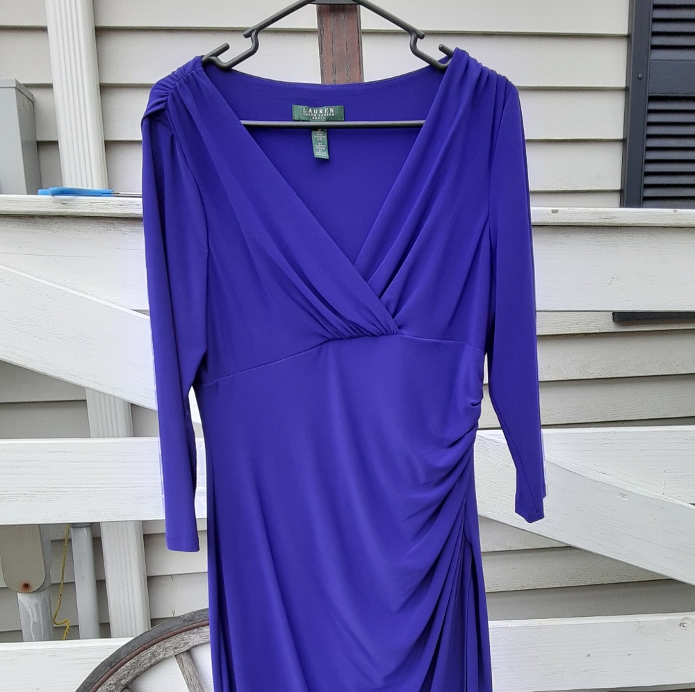 Ralph Lauren royal purple special occasion dress size 12.